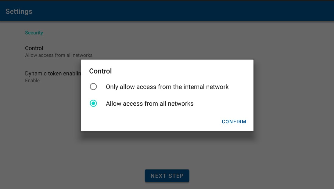 安全设置-来自网络界面